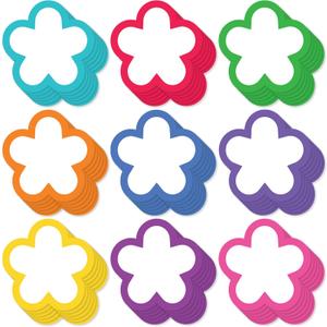 Paper Flower Cutouts 108pcs | Cut Out Shapes for Bulletin Board, Classroom, Decorations, Crafts. 3" x 3"