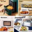 Air Fryer Paper Liners, 100Pcs Aluminum Foil Air Fryer Disposable Paper Liner, 6.3 Square Non-stick Sheets, Food Grade Aluminum Foil for Baking, Frying, Grilling, Roasting Microwave