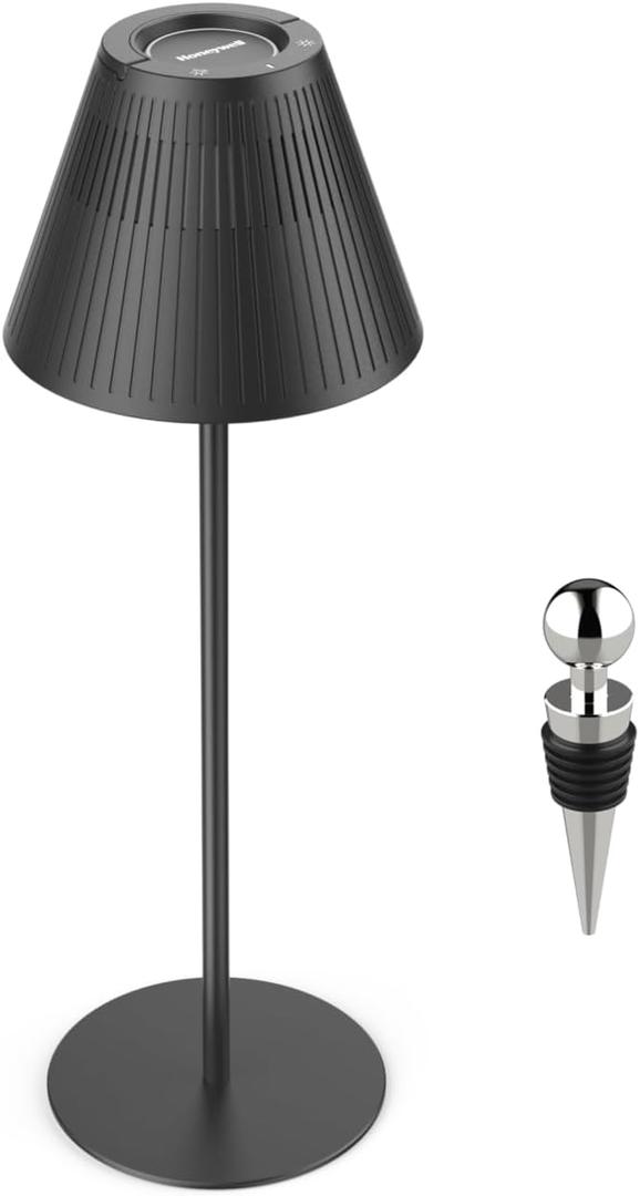 Honeywell Cordless Rechargeable Table Lamp, M1 Sunturalux Portable LED Bottle Lamp 5200mAh Battery Operated 4Color 9RGB Dimmable Touch Control Bedside Lamps Night Light for Restaurant Living Bedroom (1Pack-With Bottle Lamp Kit, Black-5000K)