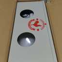 SARUFO Chicken Feeder 25lb 6-Port All-Weather Metal Poultry Feeder with Plugs, Wind and Rainproof, Suitable for Stove with Stand Inside or Outside (17*9.9*7inchs)