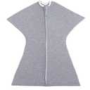 SleepingBaby Zipadee-Zip Transition Swaddle - Cozy Baby Swaddle Blanket with Zipper Convenience - Roomy Wearable Blanket for Easy Diaper Changes - Heather Grey, Small (4-8 Month)