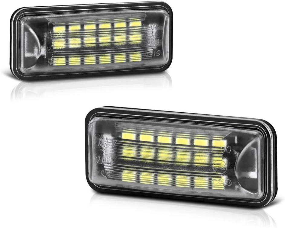 VIPMOTOZ Full LED License Plate Light Compatible with Subaru Impreza WRX STI XV Crosstrek BRZ Legacy Ascent Outback Forester Scion FR-S Toyota 86, 6000K Diamond White, 2-Pieces Tag Lamp Replacement