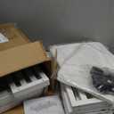 Bamboo Under Bed Storage Containers Underbed Organizer with Wheels with Large Capacity Dust Bag,Sturdy Wood Rolling Under Bed Shoe Storage Organizer 2 Packs (White, 2 Packs (33.07"×16.54"))