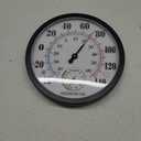Indoor Outdoor Thermometer Hygrometer - Waterproof Hanging Wall Thermometer Decorative Outdoor Thermometer Large Numbers, No Battery Needed Outdoor Thermometers for Patio (10 Inch, Black 10")