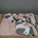 Juicy Couture Cabana Stripe Reversible Bedding Set - King Size - Grey and White Stripe Print  6 Piece Set  Includes 1 104" x 90" Comforter, 3 Decorative Pillows, 2 Shams