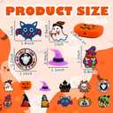 12 Pcs Halloween Theme Silicone Focal Beads for Pens, 12 Styles Halloween Pumpkin Pen Charms, Cute Silicone Charms for Gift Making, Keychain DIY, Bracelet Necklace Jewelry Supplies