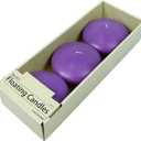 Zest Candle 3-Piece Folding Candles, 4-Inch, Purple