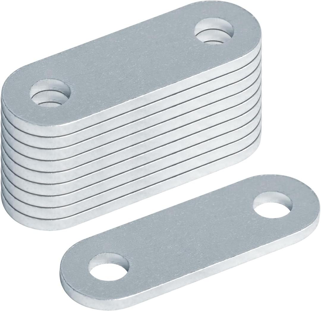 10 Pcs 2-5/8" Center to Center Trailers Leaf Spring Shackles for Double Eye Leaf Spring, 3/16" Thick