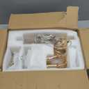 AMZASA Plug in Crystal Chandelier,French Country Gold Crystals Chandelier Pendant Lighting, 4 Light Glass Crystal Light for Living Room, Wedding, Island, Bedroom, Hallway,Foyer,Electroplating