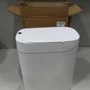 funest Bathroom Trash Can with Lid, Automatic Motion Sensor Trash Can, 3.5 Gallon Garbage Can, Type-C Rechargeable, Bag-Holding Design, One-Pull Auto Packing, Quiet-Close Hinge for Bedroom, Office