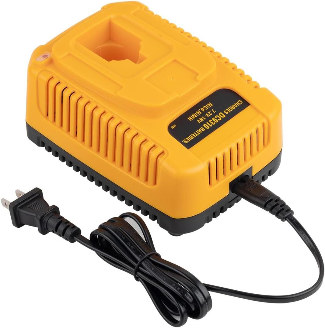DC9310 Fast Charger Replacement for Dewalt 18V Battery Charger DC-9096 DC-9098 DC-9099 DC-9091 DC-9071 DE-9057 DW-9096 DW-9094 DW-9072 Compatible with Dewalt 7.2V-18V XRP NI-CD NI-MH Battery