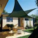 Patio Paradise 12' x 12' x 12' Sun Shade Sail Triangle Canopy Shade Cloth Fabric Sunlight Block Patio Pergola Cover HDPE Deck Awning for Outdoor Backyard Roof Shading, Green