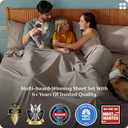Bedsure Full Size Bed Sheets, Cooling Sheets, Rayon Derived from Bamboo, PureWoven, Breathable & Soft, Deep Pocket Up to 16 Inches, Hotel Luxury Silky Bedding for Hot Sleepers, Simply Taupe