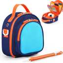 Carrying Case Compatible with Yoto Mini 2024 Edition Kids Audio Music Player & Headphone, Travel Storage Bag for Audiobook Cards Radio (Up to 30 Cards) with Adjustable Strap, Blue(Bag Only)