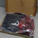 Verceco Pirate Costume Women with Renaissance Pirate Shirt Skirt Corset Waist Belt (Black+Red, XL)