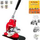 VEVOR Button Maker Machine 2.25in 58mm Button Badge Maker Punch Press Machine with 500 Pcs Circle Button Parts and Circle Cutter (58MM 500P)