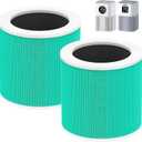 2 Pack A1 Replacement Filter Compatible with VEWIOR Air Purifier A1, HQSC-50, HQKJ-80, AMEIFU AP01W, KOIOS HQKJ-50, Tailulu PUR0003/HQZZ-60, 3-in-1 H13 True HEPA Air Cleaner Filter for Home