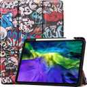 for Apple iPad Pro 11 1st 2nd 3rd 4th Generation(2018 2020 2021 2022 Release) Tablet Cover, Folio Stand Lightweight Leather Case for iPad Pro 11" Gen 2nd 3rd 4th (TPU-Graffiti)