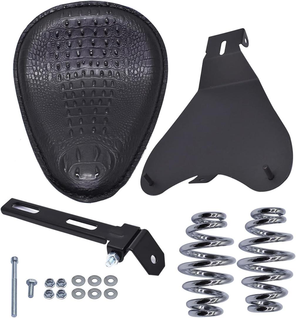 Motorcycle Leather Solo Seat with Spring Replacement for Honda Shadow Spirit ACE VT 1100 750