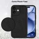 MZELQ for iPhone 17 Case 2025 Case, Silicone Wave Ripple Cute Pattern, Camera Protection Soft Slim Shockproof for Girls Women -Black