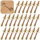 24 Sets Bed Frame Hardware Connector Kit, 8x100 mm 4-in-1 Furniture Fastening Countertop Connector Bolts, Half Moon Spacers Table Combination Bolt Nut Thread for Panel, Chair, Head Board