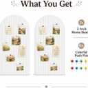 2Pack Arched Felt Bulletin Board 12 Pcs with Push Pins (Beige, 35" x 24") | 2Pack Bulletin Board, 12 Pcs Self-Adhesive Tiles, Arch Pin Cork Board, Includes 40 Pushpins