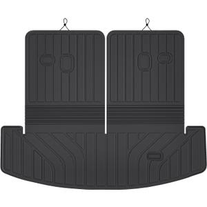 Mixsuper Cargo Liner for Hyundai Santa FE 2024-2026, Trunk Mat with Backrest Mat TPE All Weather Rear Cargo Mat Back Seat Protector Non-Slip Waterproof Accessories