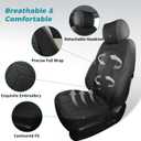 Honda CRV Seat Covers Custom Fit 2017-2022 EXL EX LX Sport,Touring,Hybrid - Luxury Waterproof Leather Car Seat Covers Full Set - Black