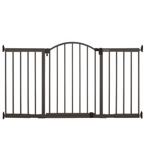 Ingenuity Decorative Extra Wide Baby Gate & Dog Gate, 44"-72" Wide, 36" Tall, Hardware Mounted, Install in Hallways, Bottom of Stairs, or Large Openings - Bronze