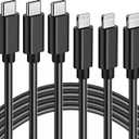 Quntis USB-C to Lightning Cable 3FT, 3Pack USBC iPhone Fast Charging Cable [Apple MFi Certified], Type C Lightning Charger Cord for iPhone 14 13 12 Mini Pro Max 11 X XS XR 8 Plus iPad AirPods, Black