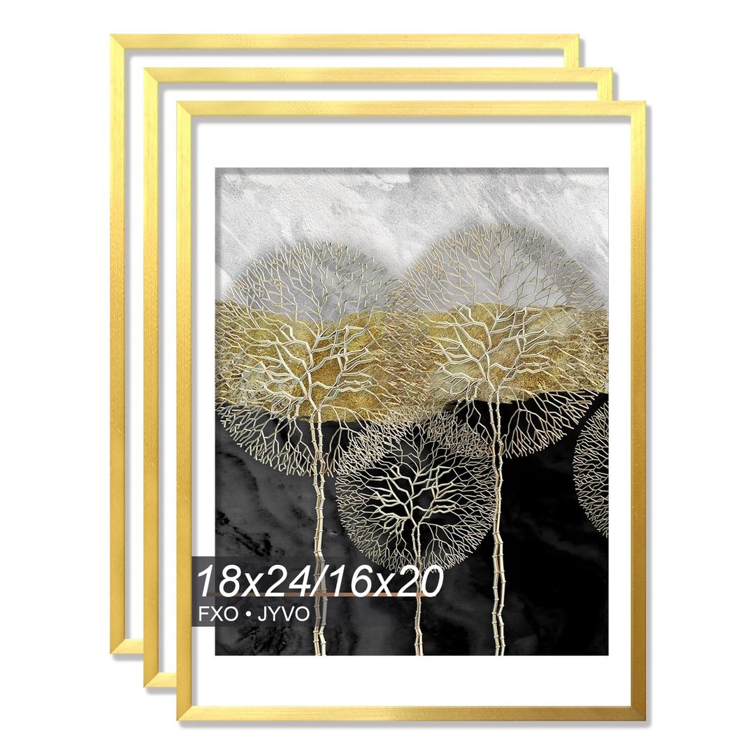 18x24 Picture Frame Set of 3 for Photo Poster Horizontally/Vertically
