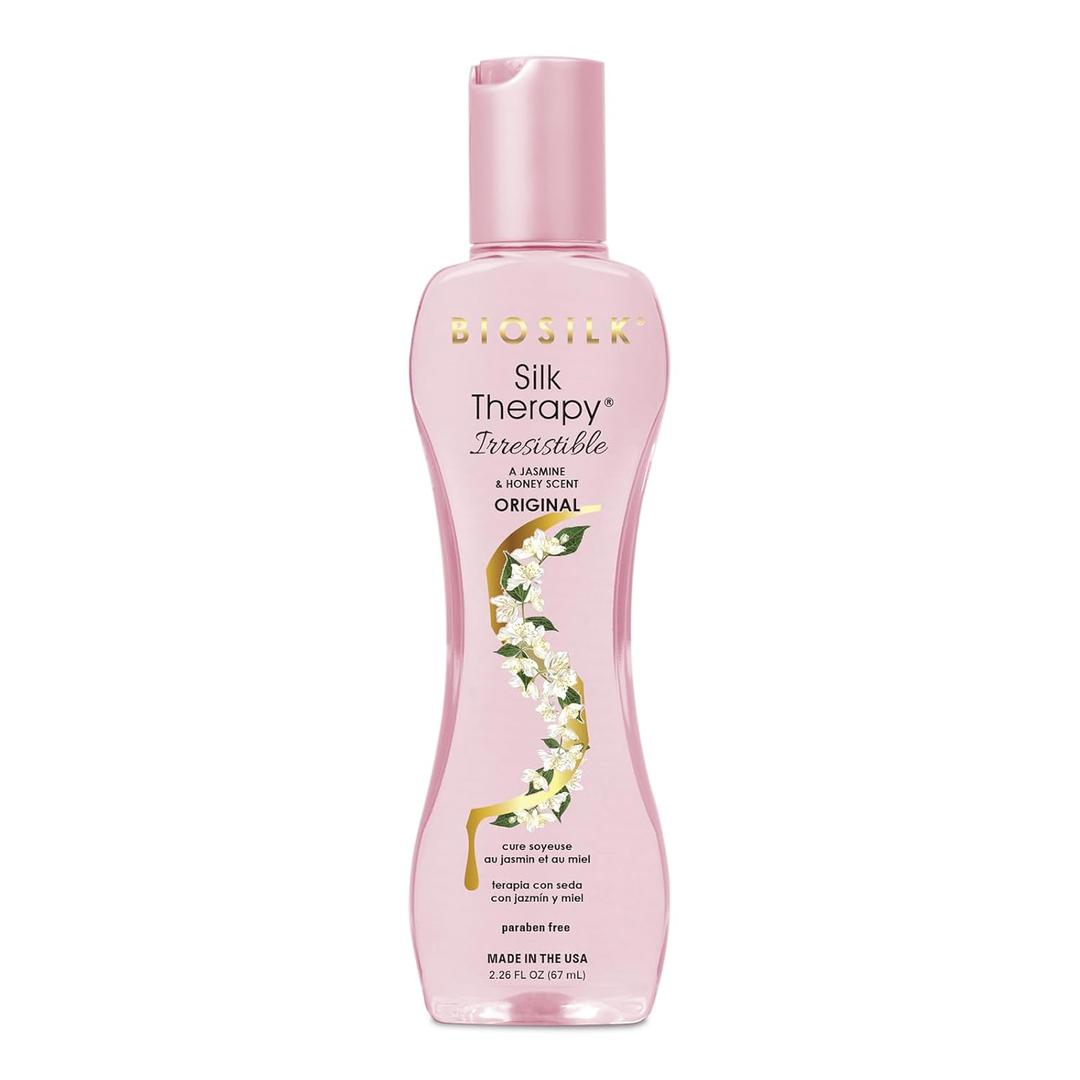 BioSilk Irresistible Collection Silk Therapy Leave-in Treatment, For All Hair Types, Jasmine & Honey Scent, Sulfate, Paraben, & Cruelty-Free, 2.26 Oz