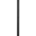 GLOBE Electric 61000051 60" Floor Lamp, Matte Black, Brass Accents, White Linen Shade, Flat Iron Base, On/Off Rotary Switch on Socket, Reading Lamp, Home Office Accessories, Home Dcor (Ren)