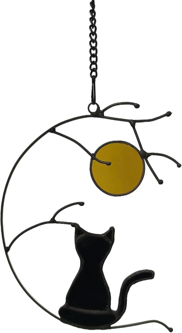 Cat Memorial Gifts for Loss of a Cat, Suncatchers for Stained Glass Window Hangings,Loss of Pet Sympathy Gift for Women