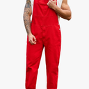 Overalls for Men Fashion Coveralls Work Utility Denim Women Bib Jumpsuit with Pockets S