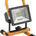 OTYTY COB Rechargeable Portable LED Work Light with Stand [24LEDs,30W], Waterproof LED Flood Lights for Outdoor Camping Hiking Emergency Car Repairing Job Site Lighting (W804)