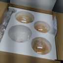 TD00145 Sputnik Chandelier Floor Lamp for Bedroom,4-Lights Glass Shade Floor Lamps for Living Room,Brass/Gold