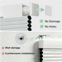 No Drill No Tools Blackout Cellular Shades,Cordless Blinds for Indoor Windows,Room Darkening Window Shades Honeycomb Blinds for Bedroom,Office,Home,White(Blackout),36.5" w x 48" h