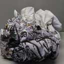 Mocsicka Winter Scene Backdrop Winter Snow Forest Party Decorations for Christmas Holiday Wall Decor Wonderland Snowflake Photography Background (White, 12x10ft(144"x120"))