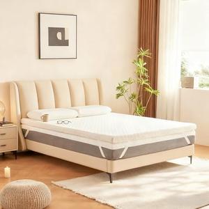 KaforizonZzz 3 Inch Memory Foam Mattress Topper Twin Size - CertiPUR-US Certified - Gel Cooling Mattress Pad with Removable Bamboo Cover,Bed Topper for Pressure Relief(White) (White, Full)