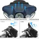 Rich Choices 6" Motorcycle Windshield Windscreen Wind Splitter Compatible with Harley Davidson Touring Street Glide Electra Glide FLHT FLHTCU Ultra Classic Glide FLHX FLHTK Tri Glide 1996-2013