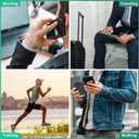 3Pack Cell Phone Card Holder Pocket for Back of Phone,Stretchy Stick on Wallet Credit Card ID Case Pouch Sleeve Self Adhesive Sticker with Flap for iPhone Samsung Galaxy-2Black+1Navy Blue