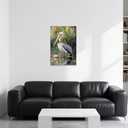 CCWORKERRY Pelican Picture Bathroom Wall Art Bathroom Coastal Pelican Canvas Prints Ocean Bird Painting Nautical Theme Lake House Decor Framed(Green,16" x 24")