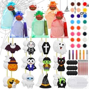 Amazon.com: Seenelling 24 Sets Halloween Ceramics to Paint Halloween Paint Your Own Figurines Plaster Figurines with Magnet Brushes Palette Hanging Pumpkin Tags Organza Bag Painting Kit for Party Favors