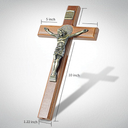 ACHIBANG 10" Crucifix Wall Cross with Jesus – Catholic Wooden Cross for Faith & Blessing, Wall or Home Decor