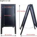 HUAZI Chalkboard Sign 40x20'' Double-Sided Display Chalk Board Signs A Frame Chalkboards with Liquid & Solid Chalk for Cafeteria Street Party Restaurant