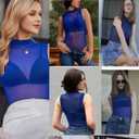 Avidlove Womens Sheer Mesh Sexy Body Suit Sleeveless Bodysuits Tops Going Out See Through Shirts Leotards (Bra Not Included) (M)