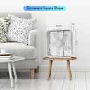 Comfort Zone Box Fan with Carry Handle, 20 inch, 3 Speed Full-Force Air Circulation Window Fan, Bedroom Floor Fan with 5 Blades, White Noise Cooling Fan, White