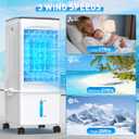 Portable Air Conditioners, 2.5 Gal Evaporative Cooling Fans that Blow Cold Air, 3 Speeds Portable AC Unit, Quiet Swamp Cooler w/Timer & Remote, Windowless Air Conditioner for Bedroom Office Garage