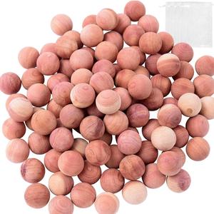 Cedar Balls for Clothes Storages, 100pc Red Cedar Balls for Closets and Drawers with 3 Satin Bags